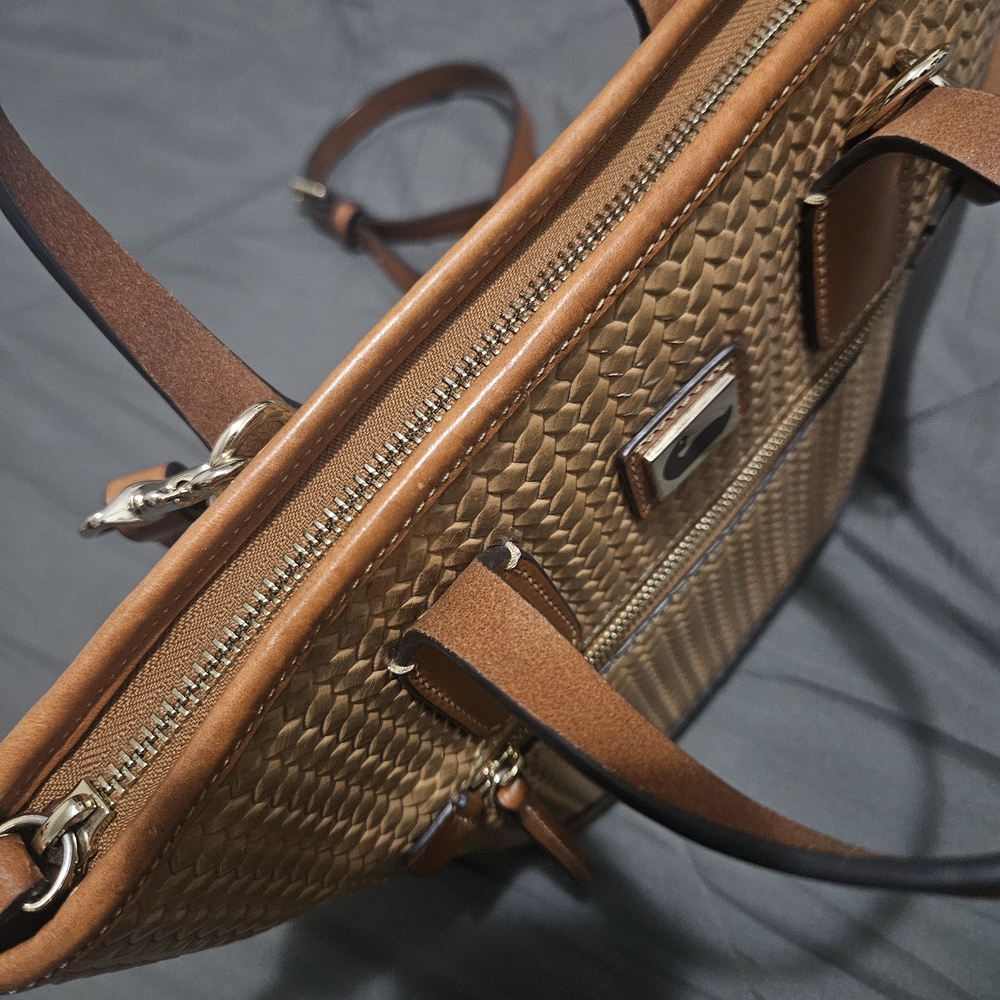 Small Brown Leather Tote Bag - Picture 4 of 7